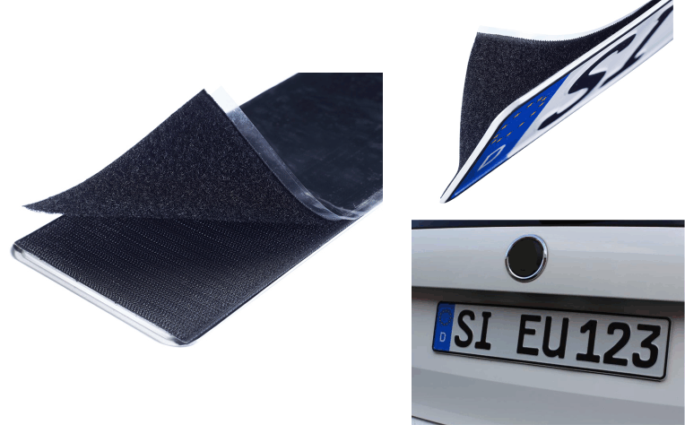 Nummernschildverstärker Klettbefestigung Nummernschildverstärker Klettbefestigung