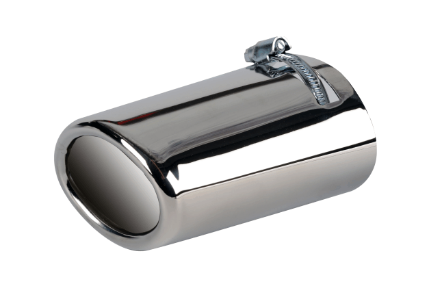 Edelstahl Auspuffblende oval schr�g